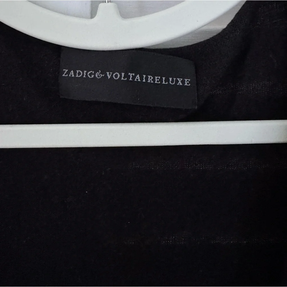 Zadig & Voltaire Luxe Silk & Cashmere Knit V-Neck Jumpsuit in Black